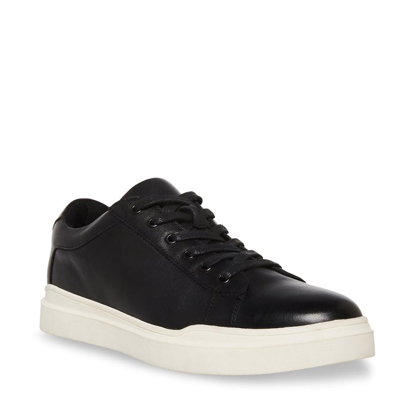 Zapatillas Steve Madden Tilton Cuero Hombre Negras | ES UB2396